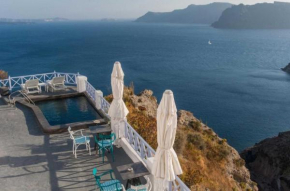 Charming Santorini Suite | Yagos Suite | 1 Bedroom | Min. Children Age: 12 Years | Private Furnished Balcony with Hot Tub Overlooking the Sea | Spacious Shared Sun Terrace and Swimming Pool with Breat